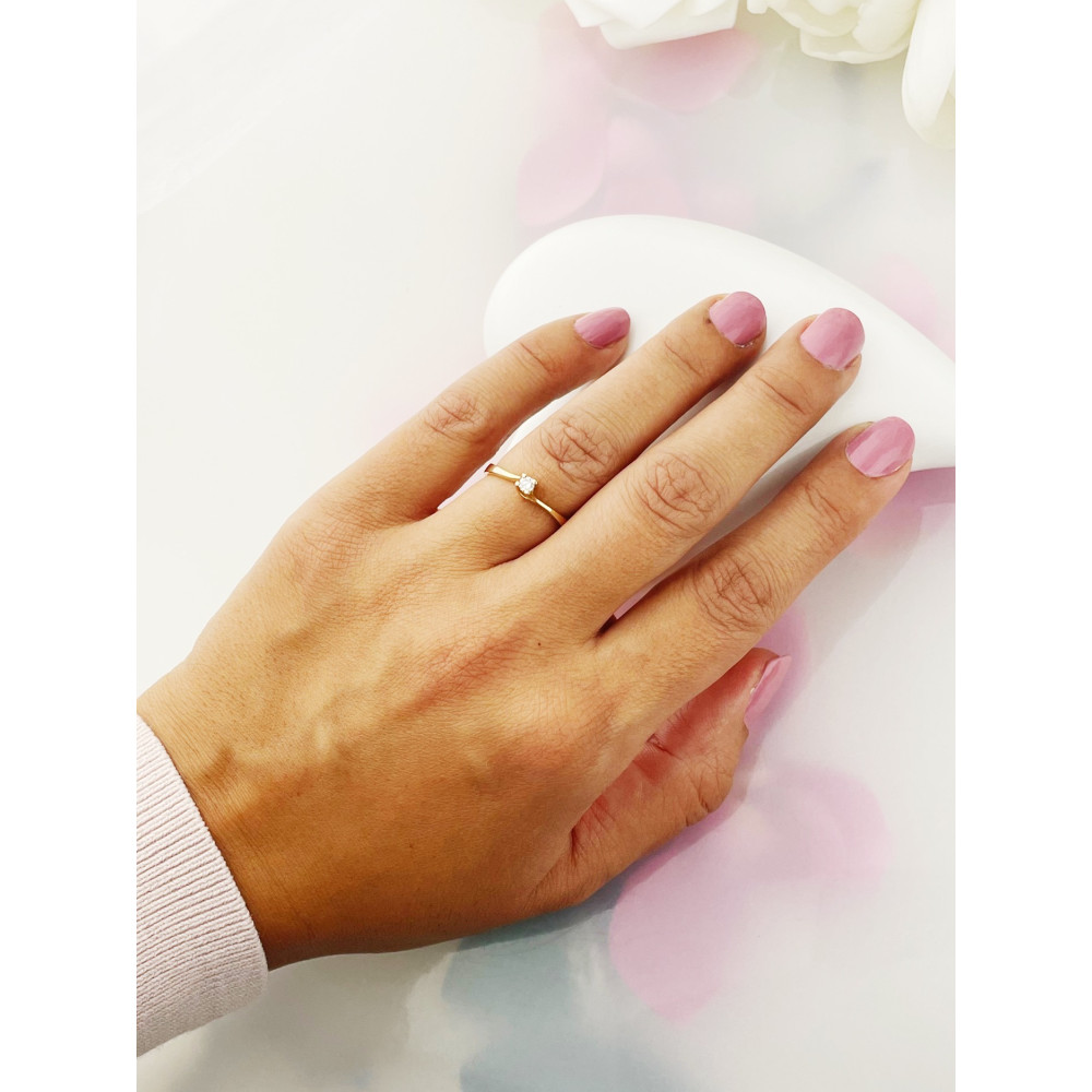 Verlobungsring mit Diamant Gold 585er 14KT