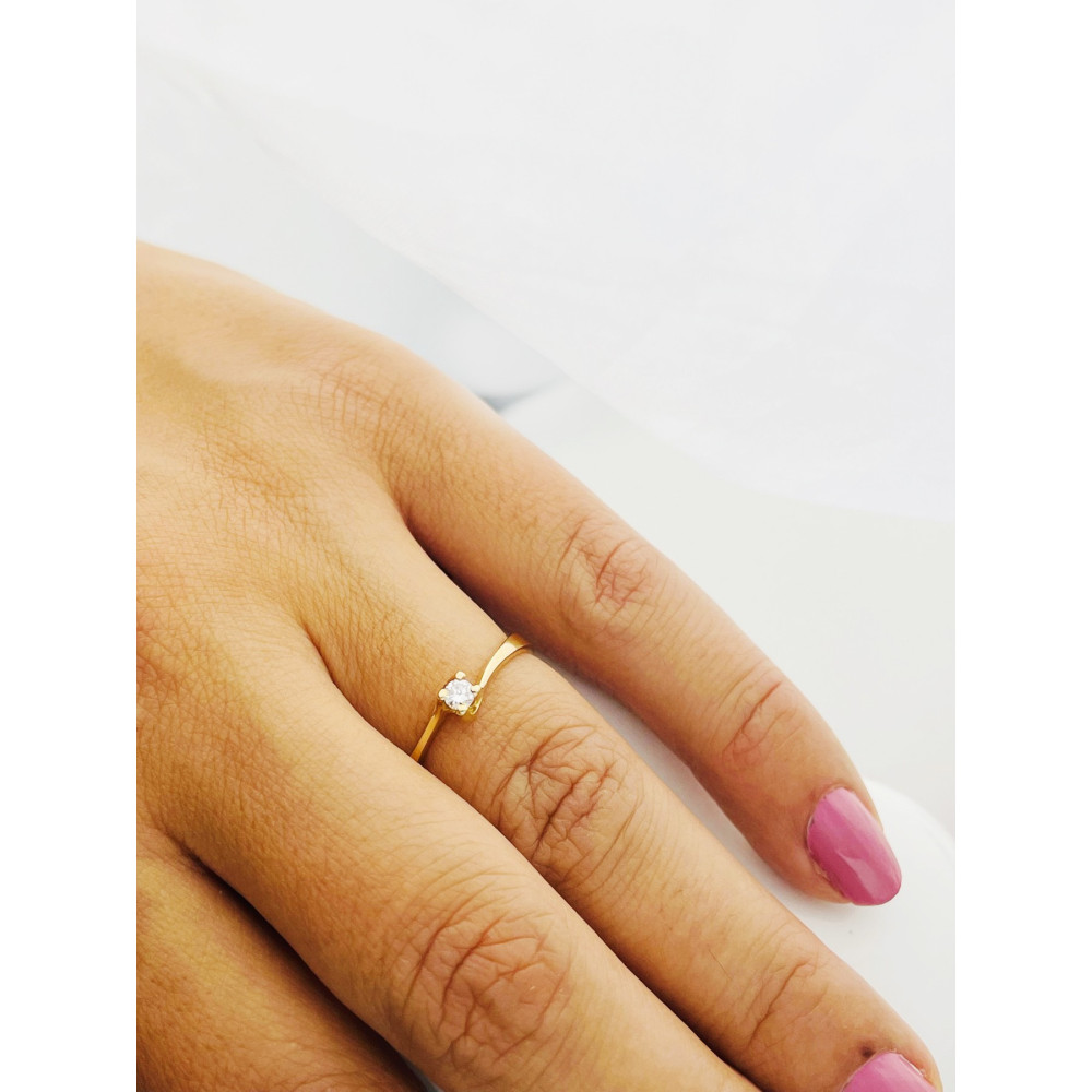 Verlobungsring mit Diamant Gold 585er 14KT