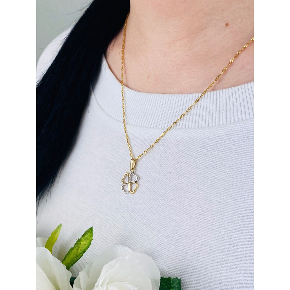 copy of Złoty wisiorek zawieszka rozeta ażurowa