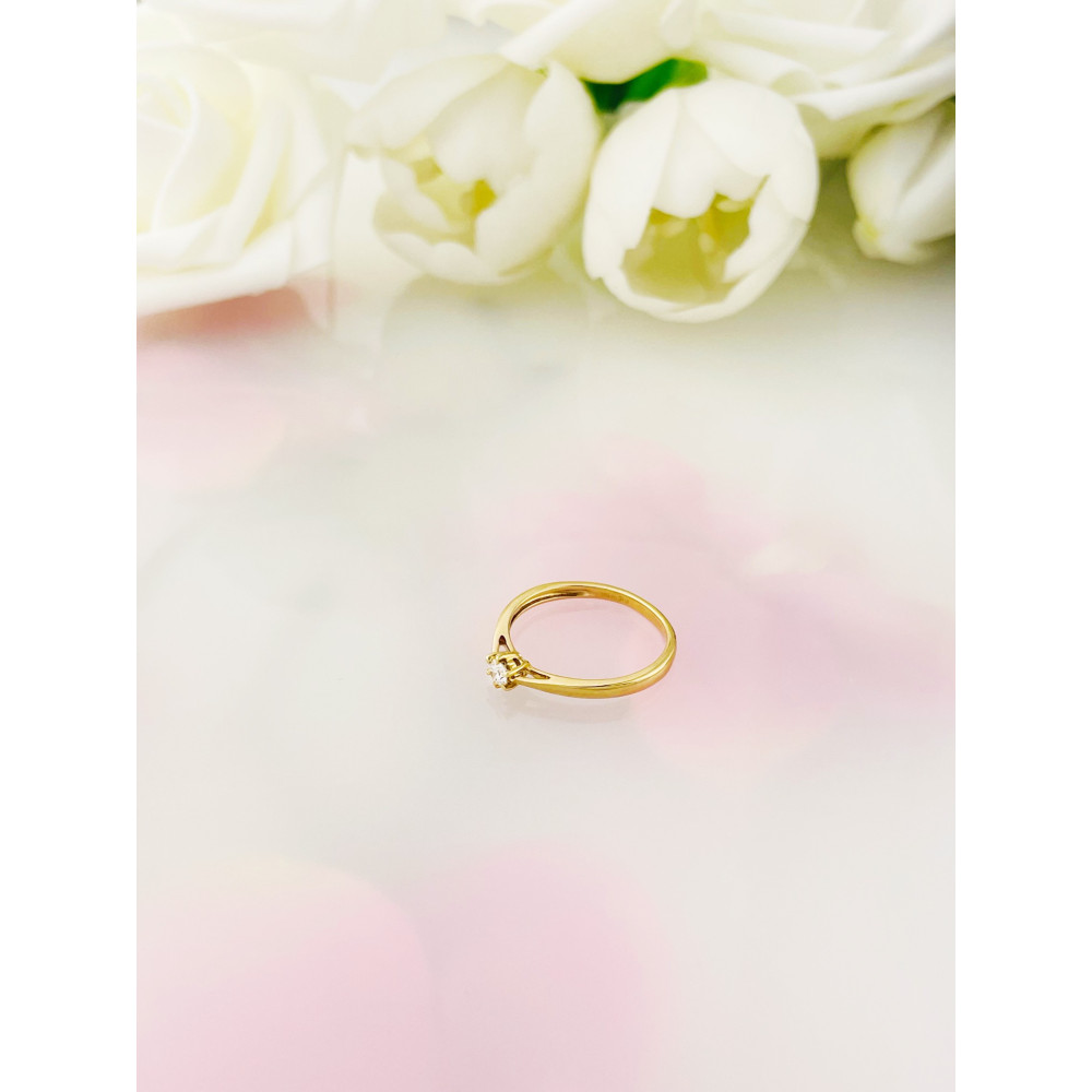 Verlobungsring mit Diamant Gold