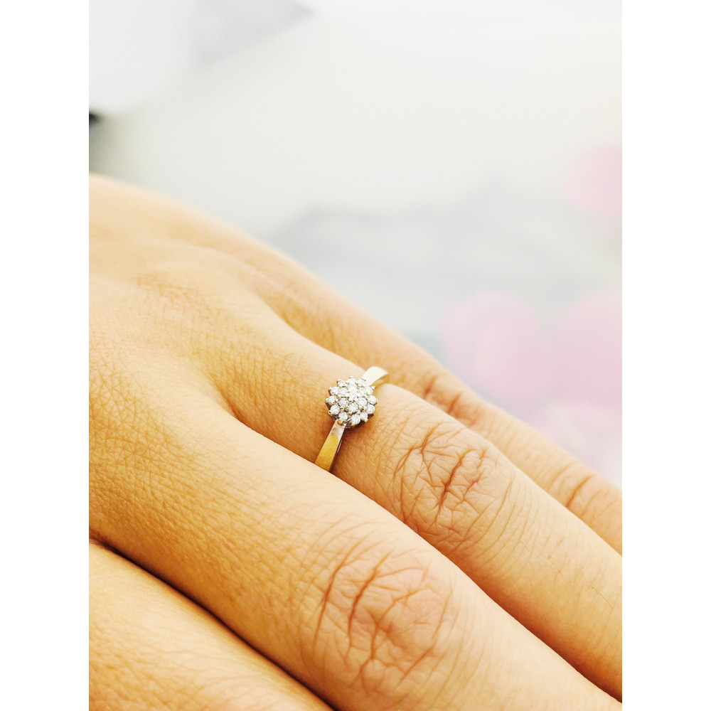 Verlobungsring mit Diamant Gold 585er 14KT