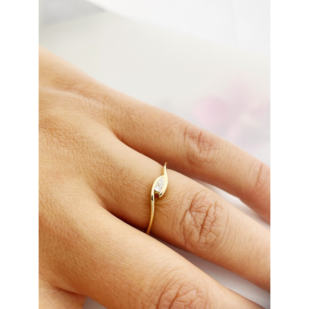 Verlobungsring mit Diamant Gold 585er 14KT