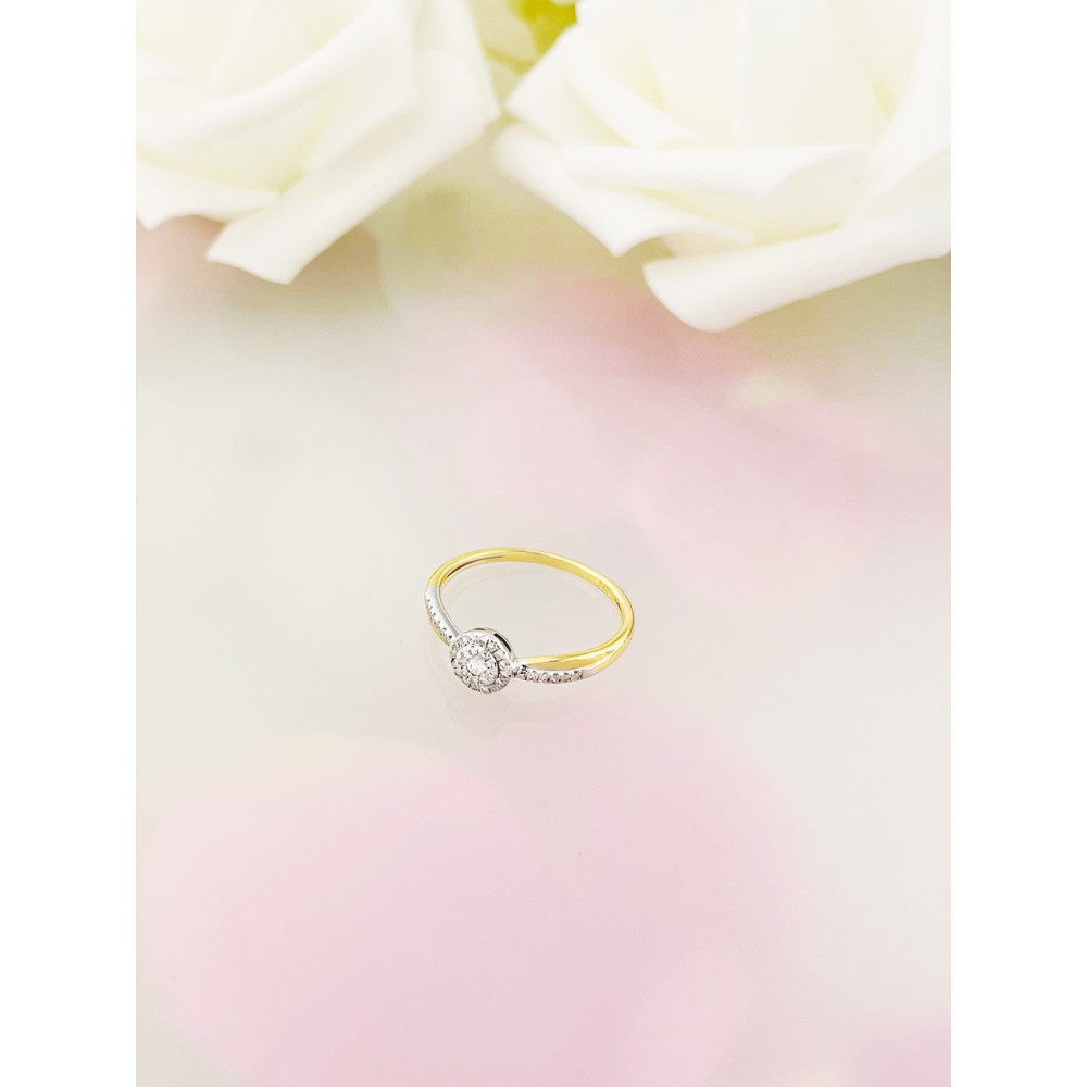 Verlobungsring mit Diamant Gold 585er 14KT