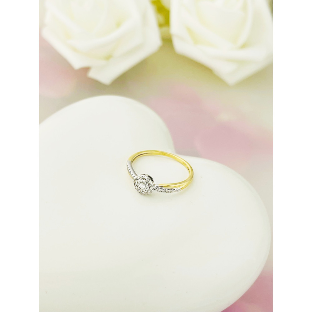 Verlobungsring mit Diamant Gold 585er 14KT