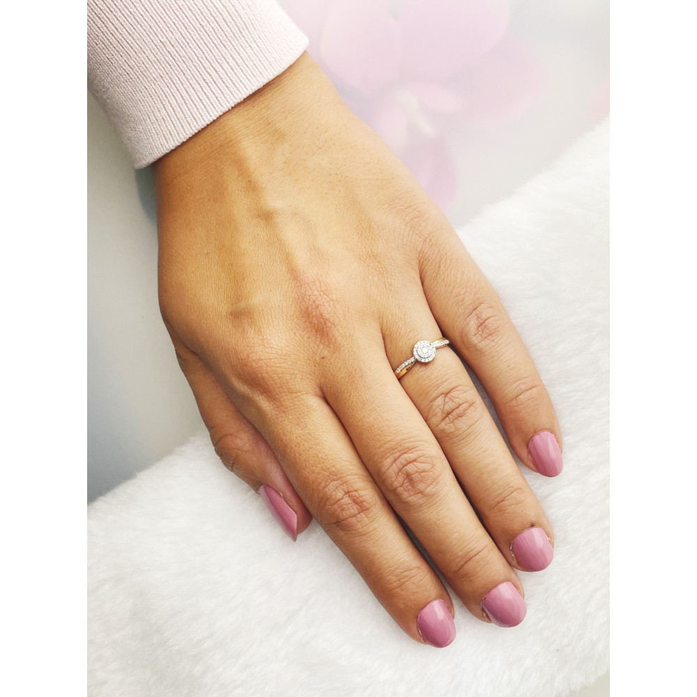 Verlobungsring mit Diamant Gold 585er 14KT