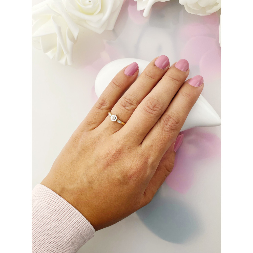 Verlobungsring mit Diamant Gold 333er 8KT