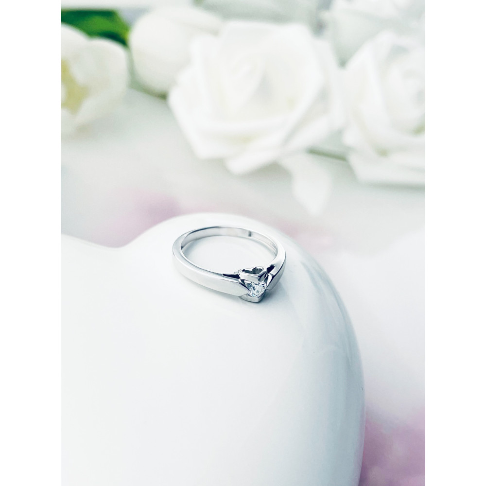 Herz Verlobungsring mit Diamant Gold 585er 14KT