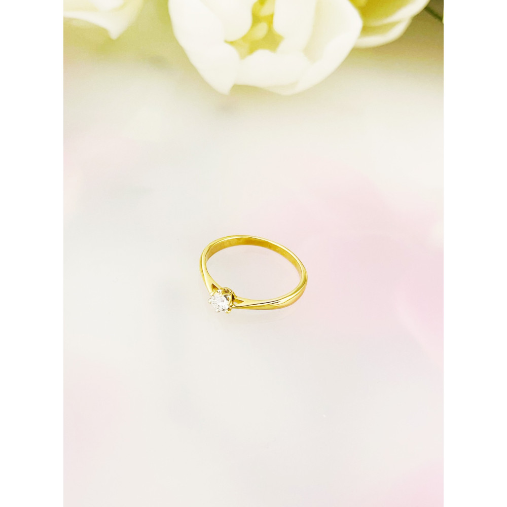 Verlobungsring mit Diamant Gold 585er 14KT