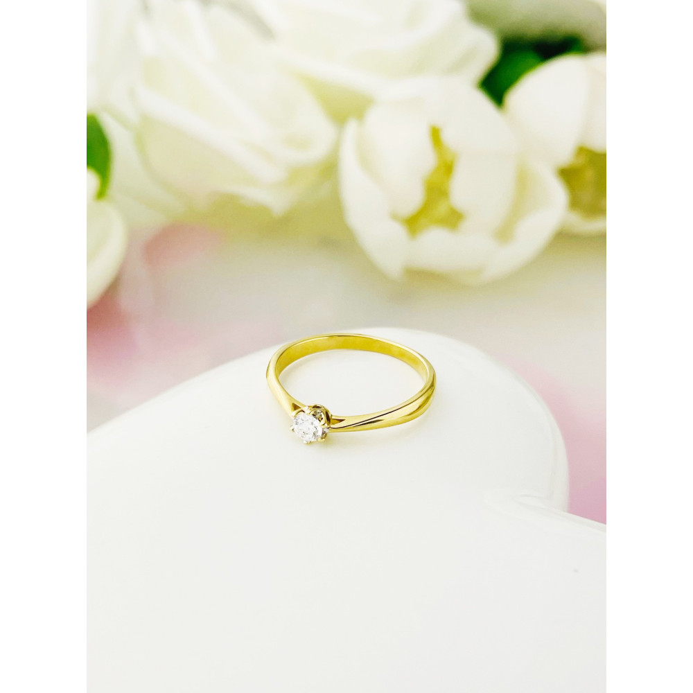 Verlobungsring mit Diamant Gold 585er 14KT