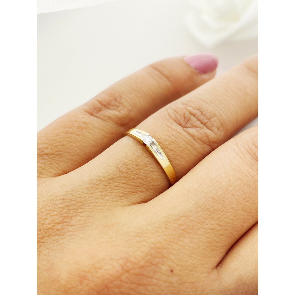 Verlobungsring mit Diamant Gold 585er 14KT