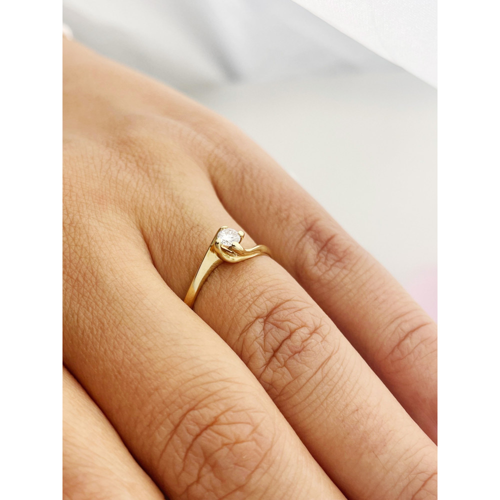Verlobungsring mit Diamant Gold 585er 14KT