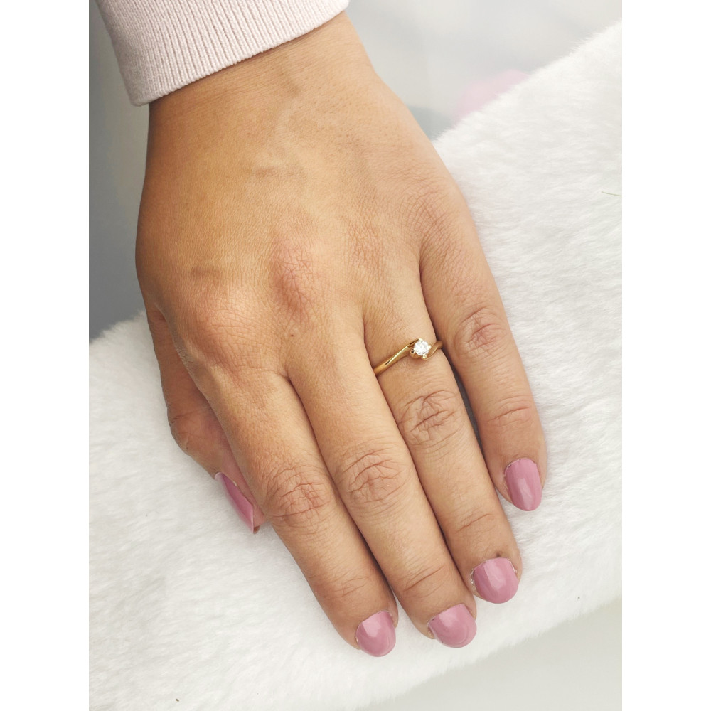 Verlobungsring mit Diamant Gold 585er 14KT