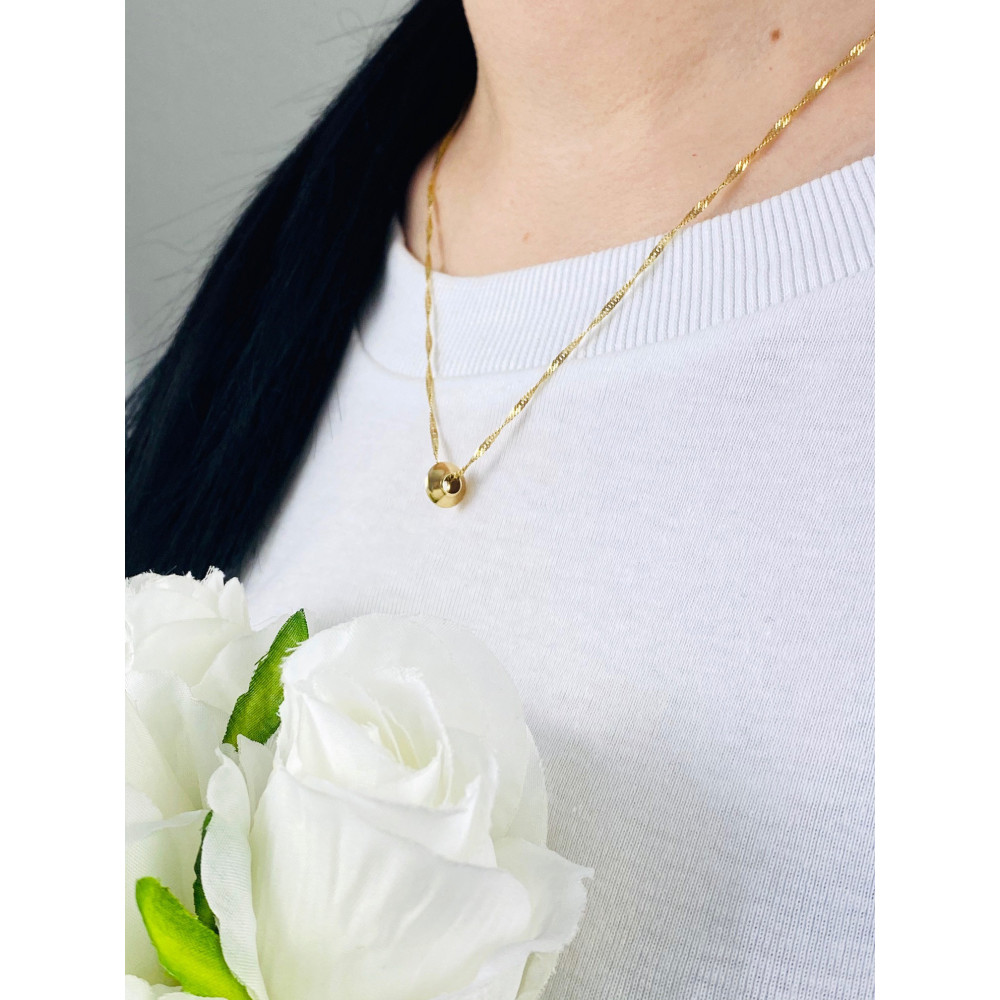 Złota zawieszka wisiorek kółko