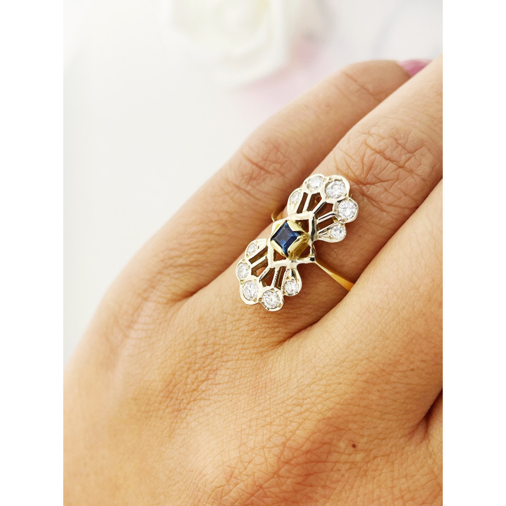 Verlobungsring mit Diamant Gold 585er 14KT