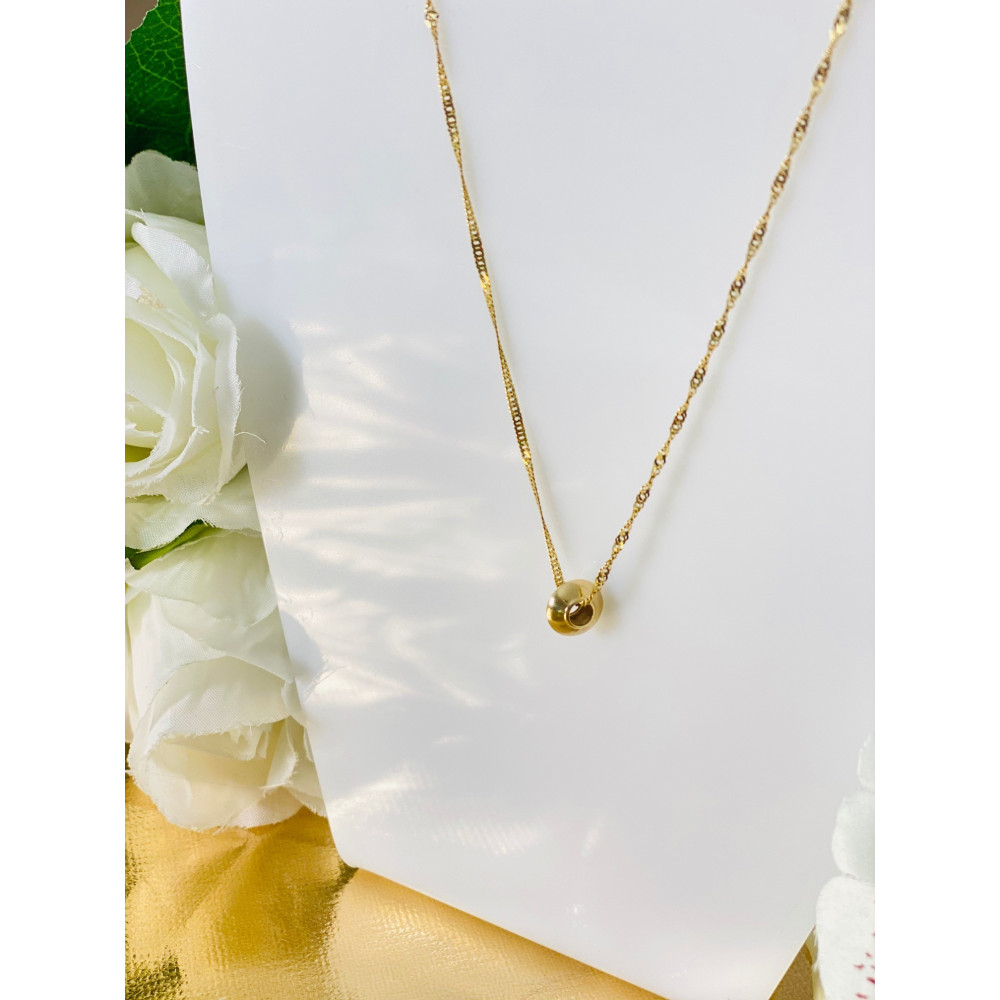 Złota zawieszka wisiorek kółko