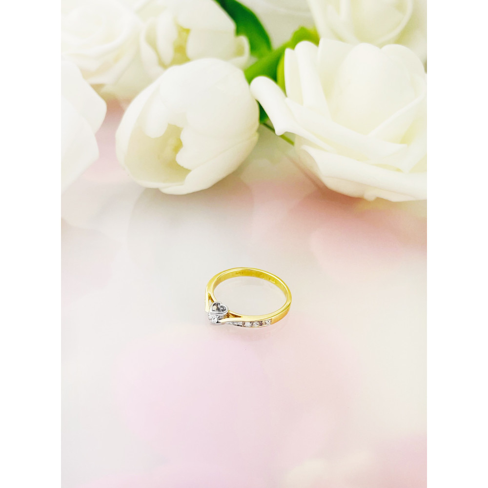Herz Verlobungsring mit Diamant Gold 585er 14KT