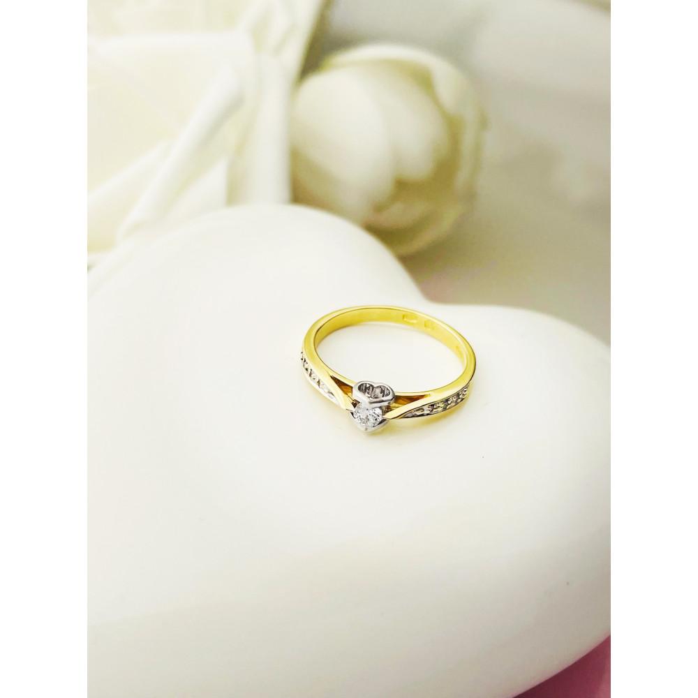 Herz Verlobungsring mit Diamant Gold 585er 14KT
