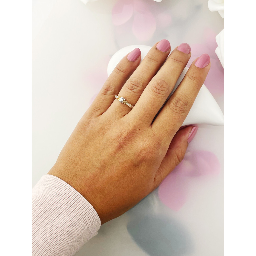 Herz Verlobungsring mit Diamant Gold 585er 14KT