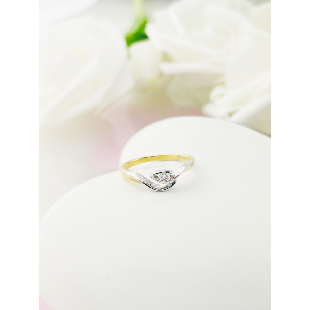 Verlobungsring mit Diamant Gold 585er 14KT