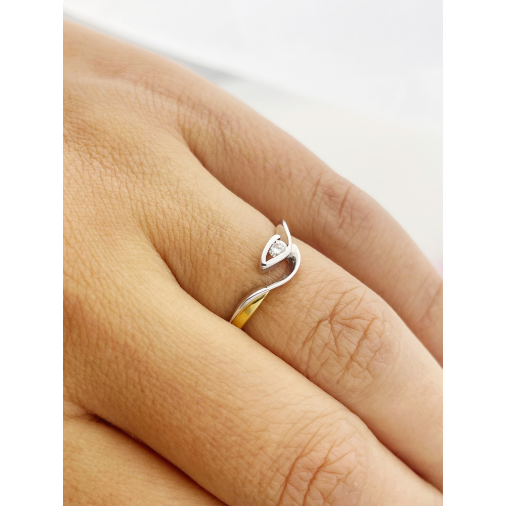 Verlobungsring mit Diamant Gold 585er 14KT