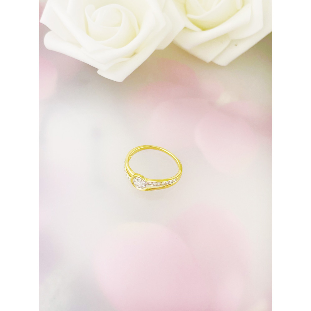 Verlobungsring mit Diamant Gold 585er 14KT