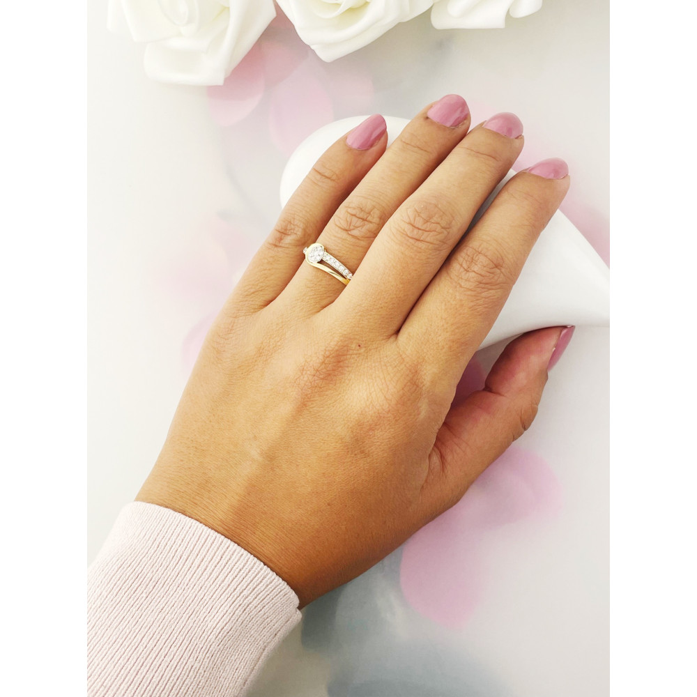 Verlobungsring mit Diamant Gold 585er 14KT