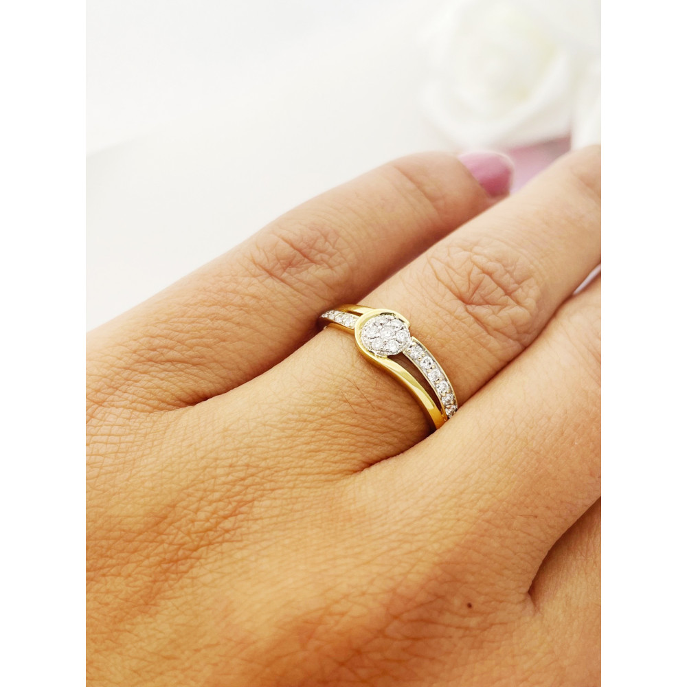 Verlobungsring mit Diamant Gold 585er 14KT