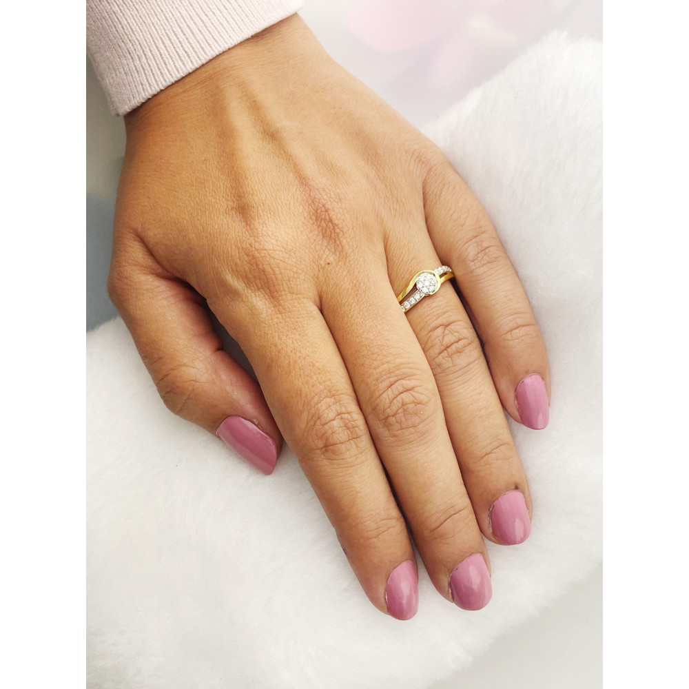 Verlobungsring mit Diamant Gold 585er 14KT