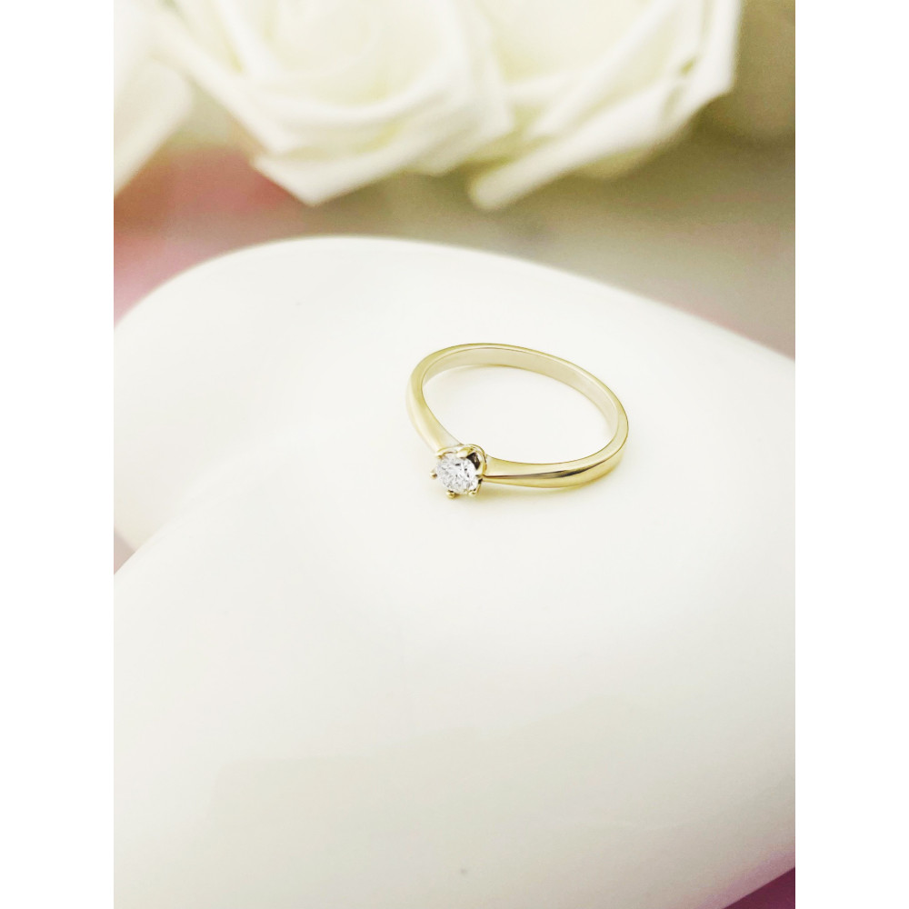 Verlobungsring mit Diamant Gold 585er 14KT