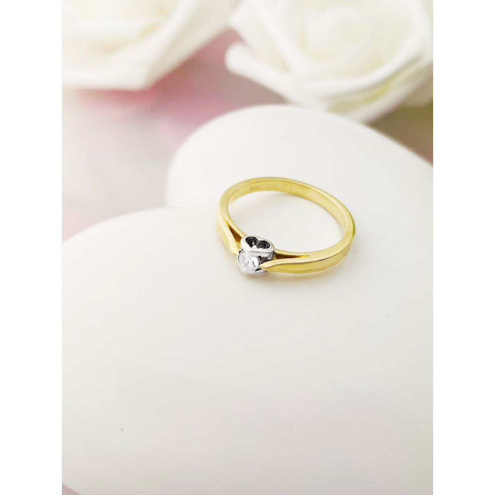 Herz Verlobungsring mit Diamant Gold 585er 14KT