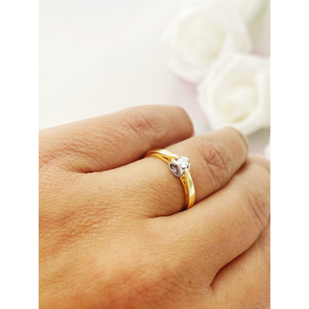 Herz Verlobungsring mit Diamant Gold 585er 14KT
