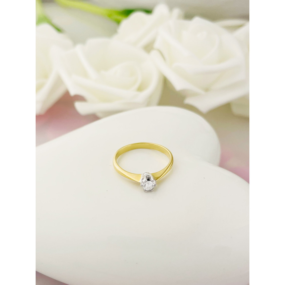 Verlobungsring mit Diamant Gold 585er 14KT