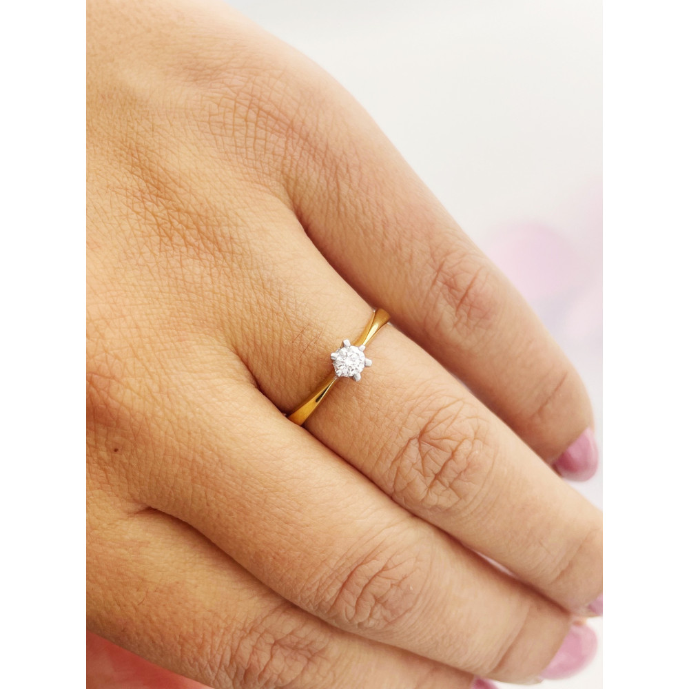 Verlobungsring mit Diamant Gold 585er 14KT