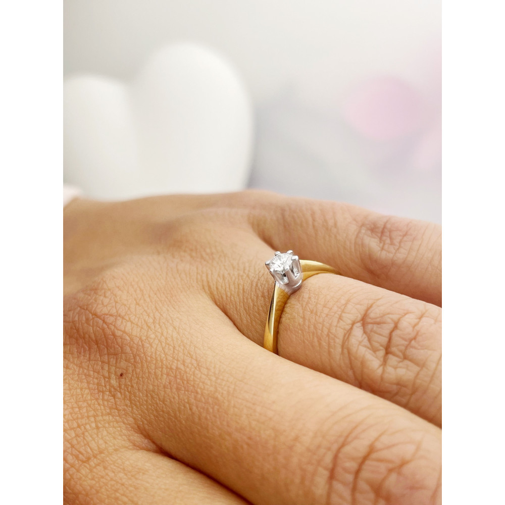 Verlobungsring mit Diamant Gold 585er 14KT