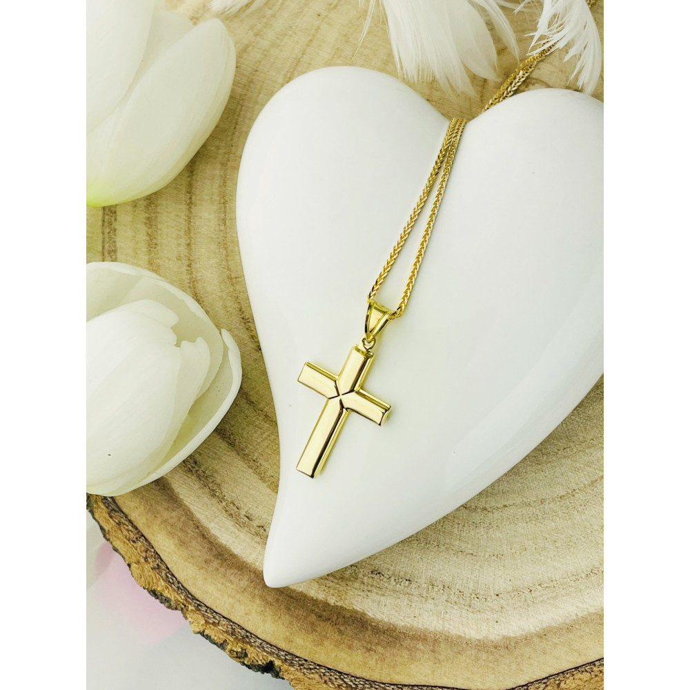 Goldanhänger Kettenanhänger Gold Anhänger Kreuz Goldkreuz Erstkommunion Gelbgold 585er 14KT