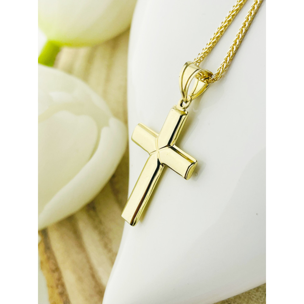 Goldanhänger Kettenanhänger Gold Anhänger Kreuz Goldkreuz Erstkommunion Gelbgold 585er 14KT