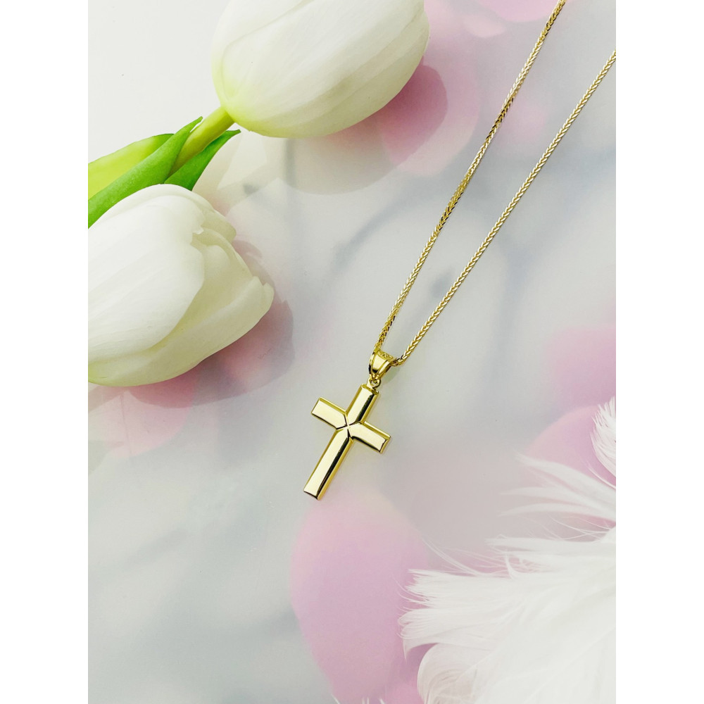 Goldanhänger Kettenanhänger Gold Anhänger Kreuz Goldkreuz Erstkommunion Erstkommunion Gelbgold 585er 14KT