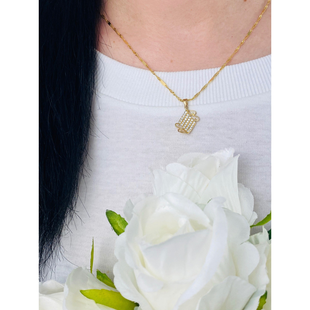 Anhänger mit Zirkonia Kettenanhänger Gelbgold Goldanhänger 333er 8KT