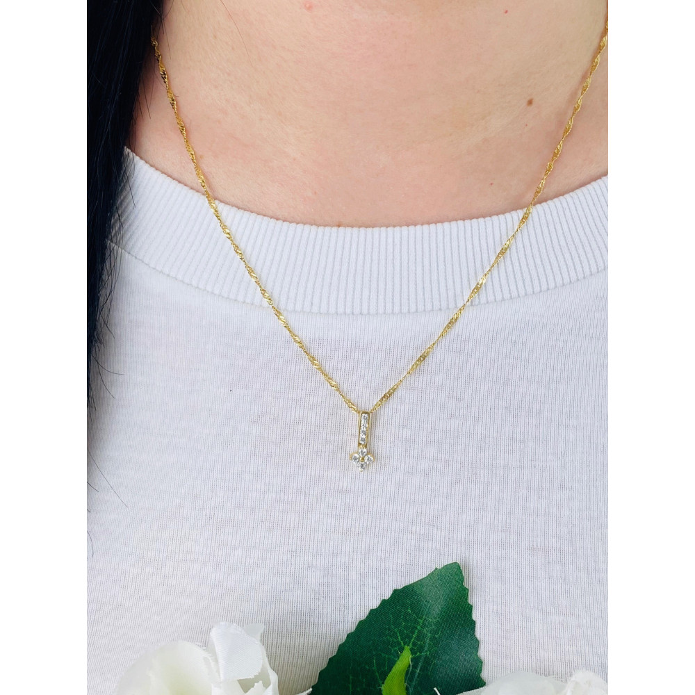 Złota zawieszka wisiorek kwiatek