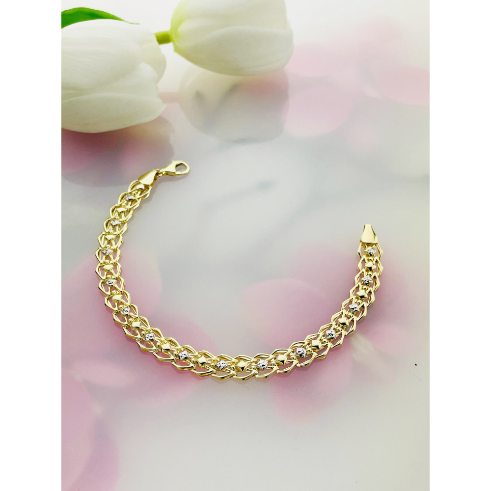 copy of Złota bransoletka z zawieszkami serce