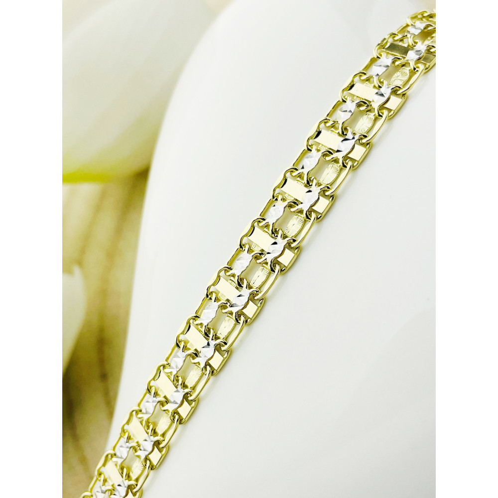 copy of Złota bransoletka z zawieszkami serce