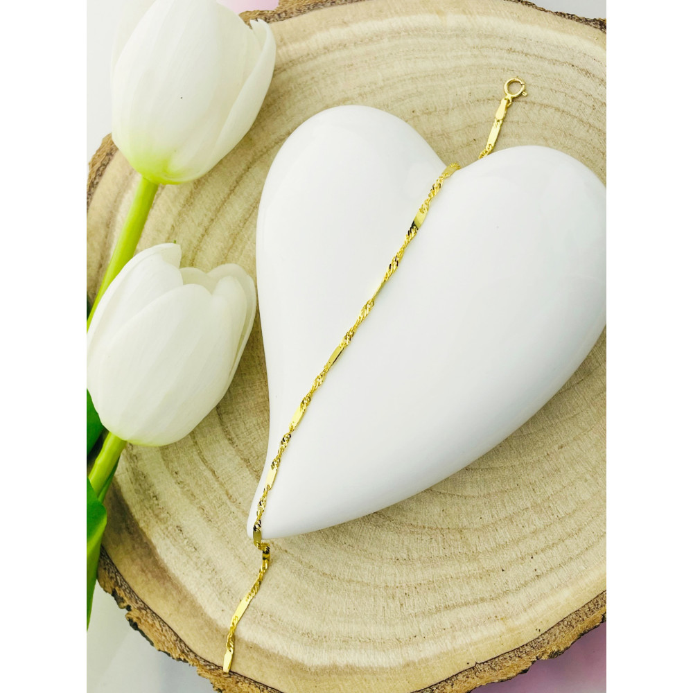 Diamondi Damen Goldarmband Armbänder Singapure Magic 585er 14KT