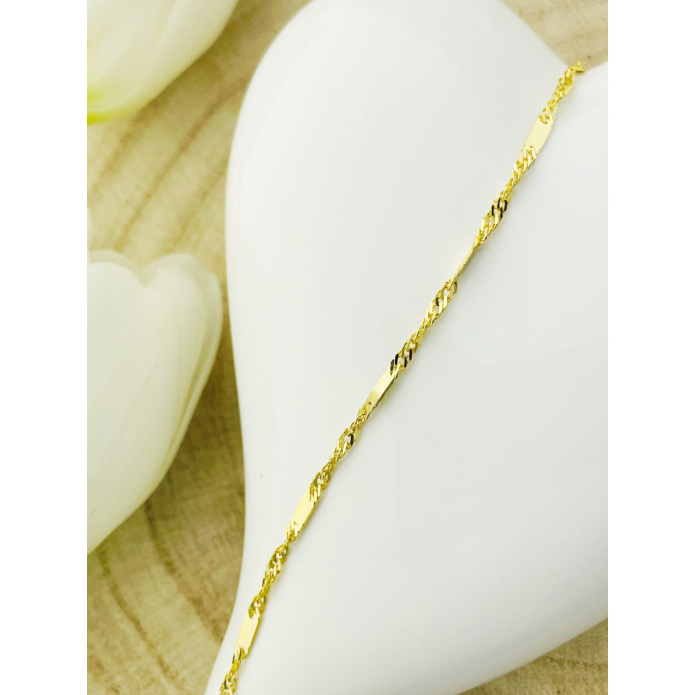 Diamondi Damen Goldarmband Armbänder Singapure Magic 585er 14KT