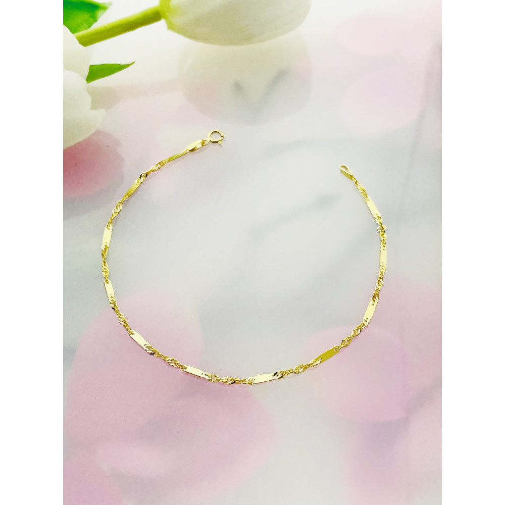 Diamondi Damen Goldarmband Armbänder Singapure Magic 585er 14KT