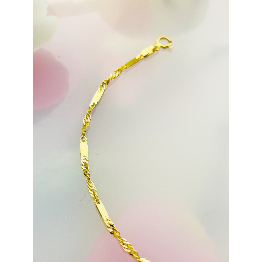 Diamondi Damen Goldarmband Armbänder Singapure Magic 585er 14KT