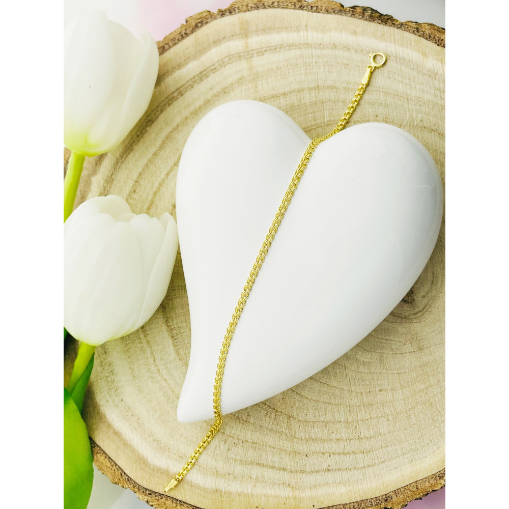 copy of Złota bransoletka z zawieszkami serce