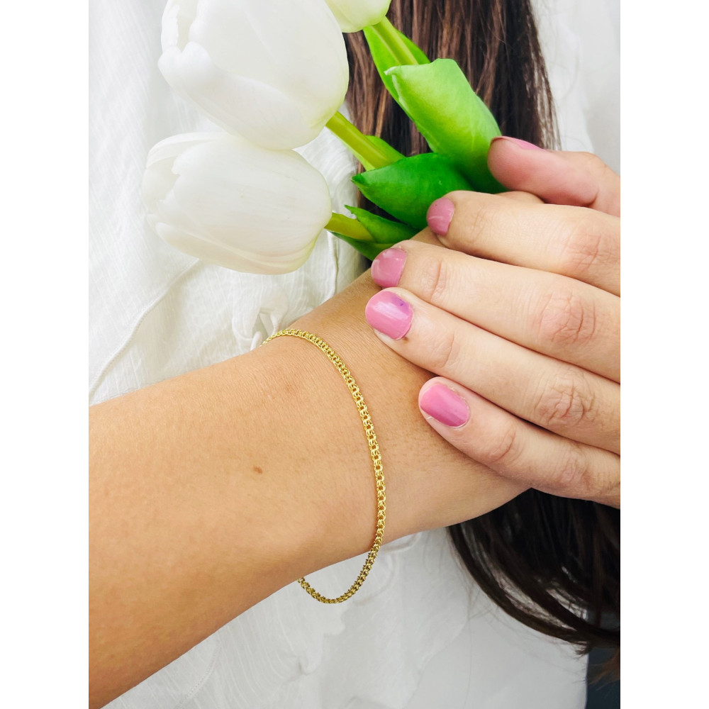 copy of Złota bransoletka z zawieszkami serce