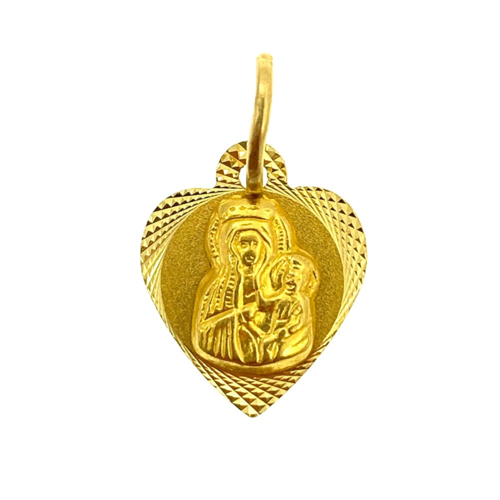Złoty Medalik Zawieszka Matka Boska Częstochowska