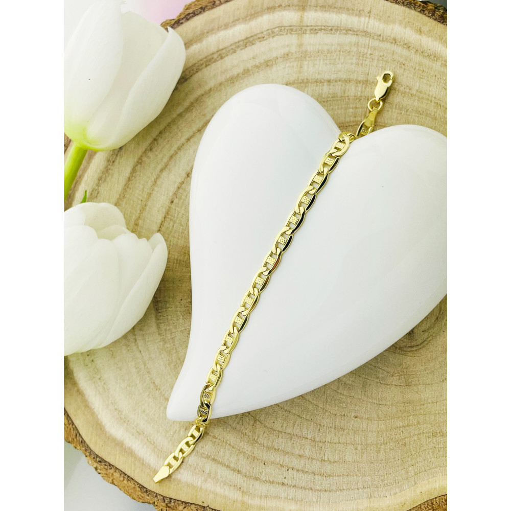 Diamondi Damen Goldarmband Armbänder Marina-Kette 585er 14KT