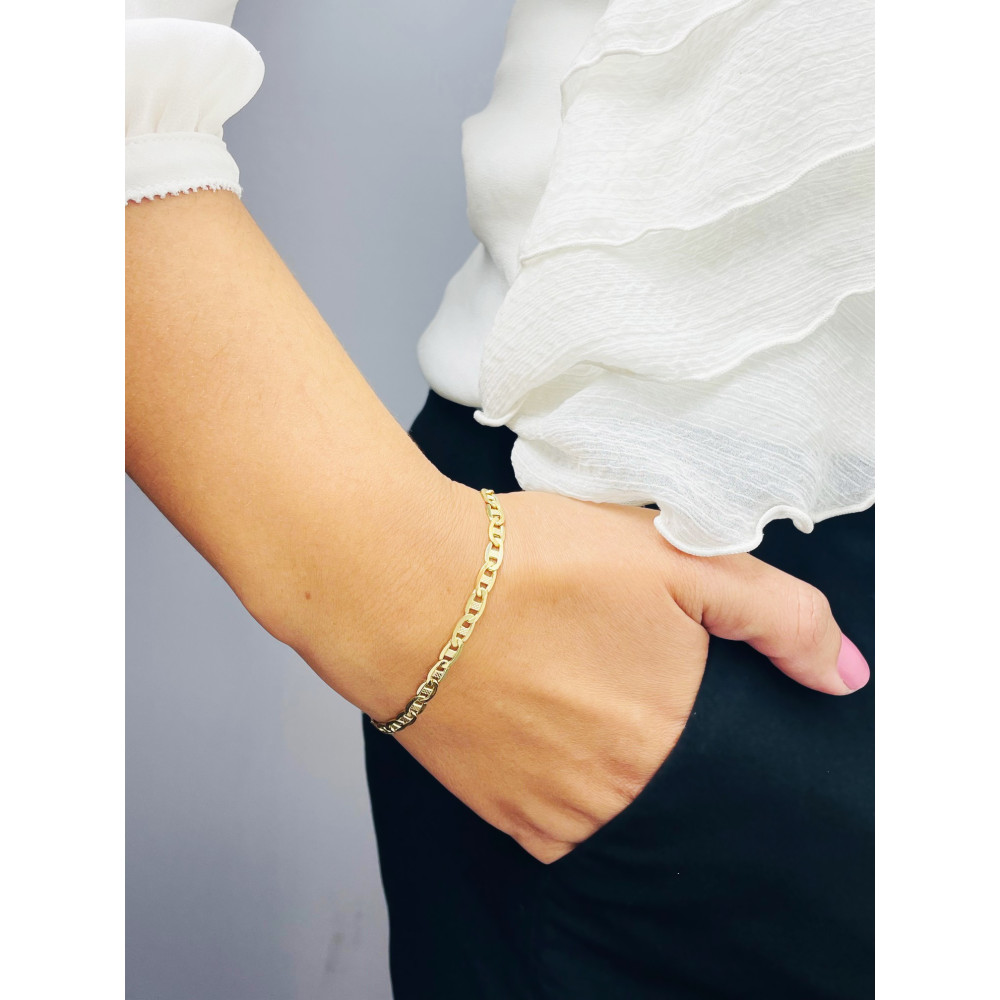 Diamondi Damen Goldarmband Armbänder Marina-Kette 585er 14KT